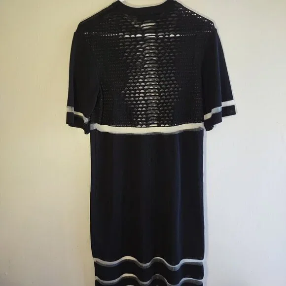 Alexander Wang x H&M Black Mesh Mini Dress Dark Romance Whimsigoth Size Small - Picture 6 of 12